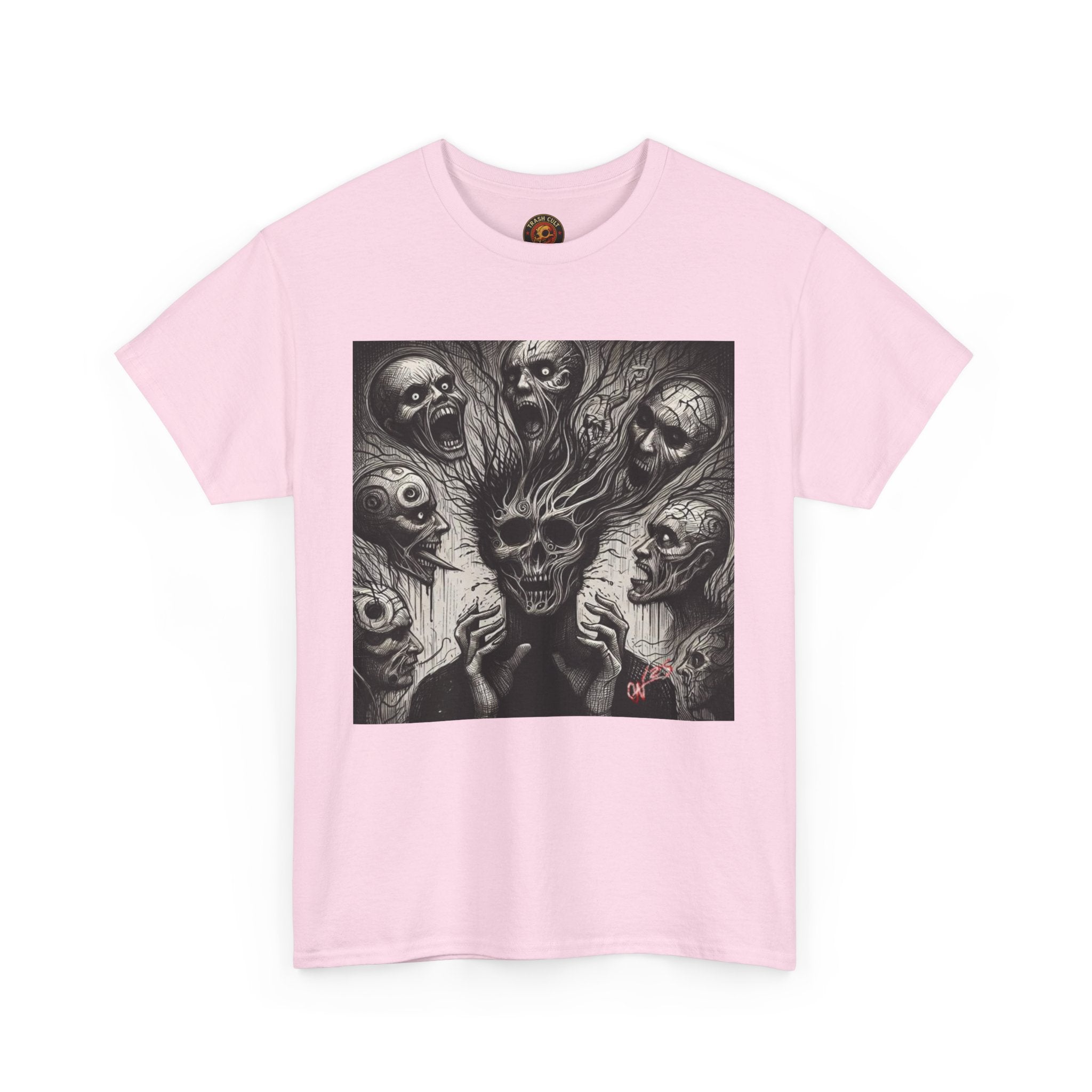 Xian Allen x Trash Cult Shirt – “Voices in the Void” | Horror Skull Scream T-Shirt