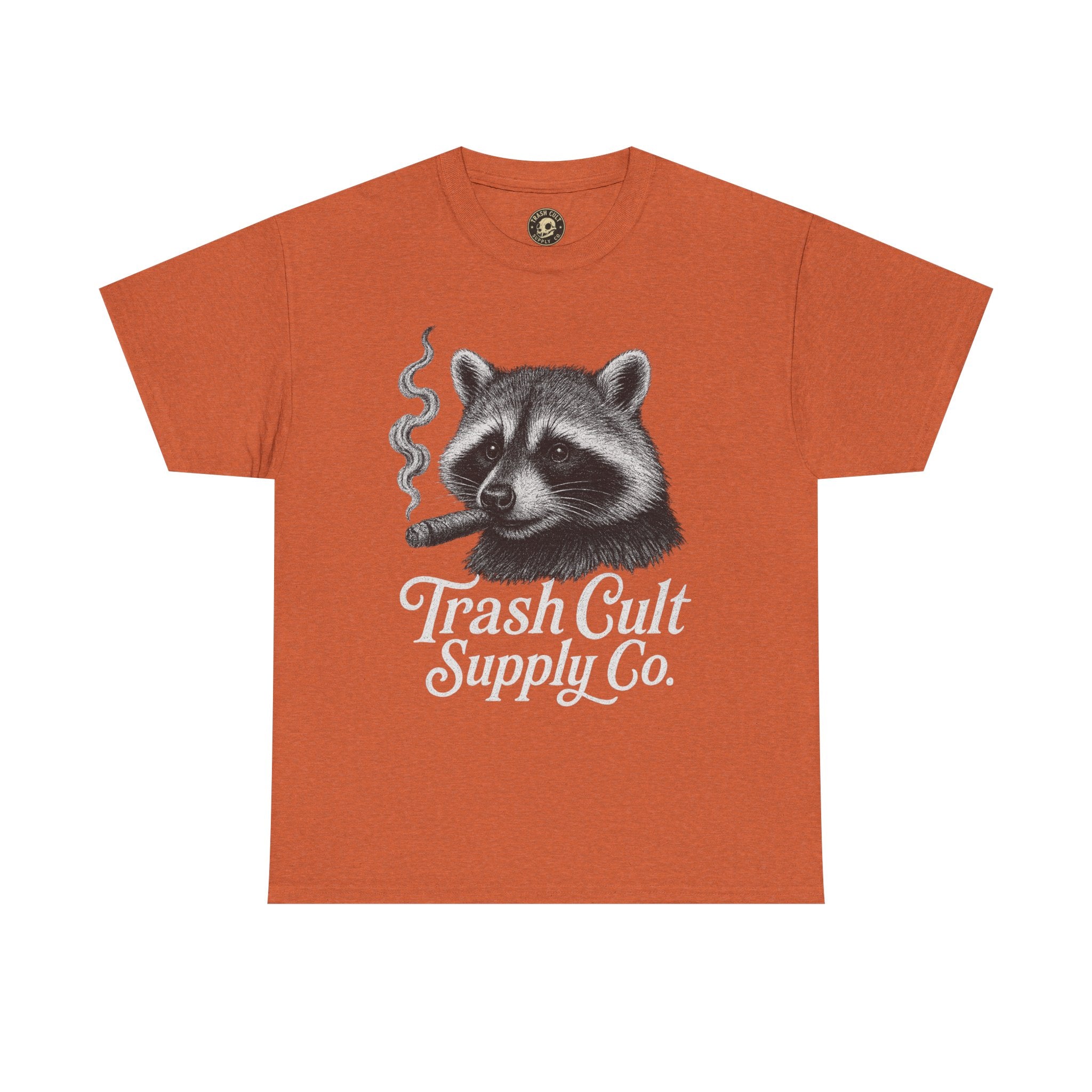 Monochrome Raccoon Cigar Shirt – Trash Cult Supply Co. | Gildan 5000 Tee