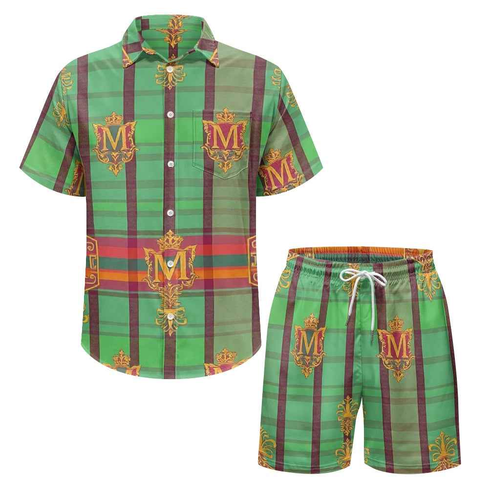 Men's Beach Shorts Set - Two Piece Summer Vacation Outfit