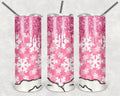 Pink Snowflake 20 oz Skinny Tumbler