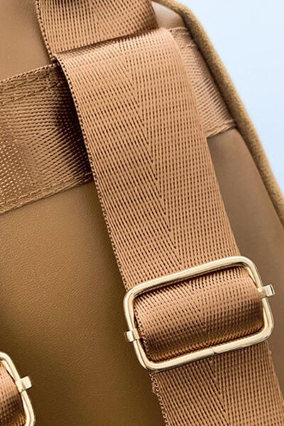 Chic Suede Adjustable Strap Backpack for Everyday Use