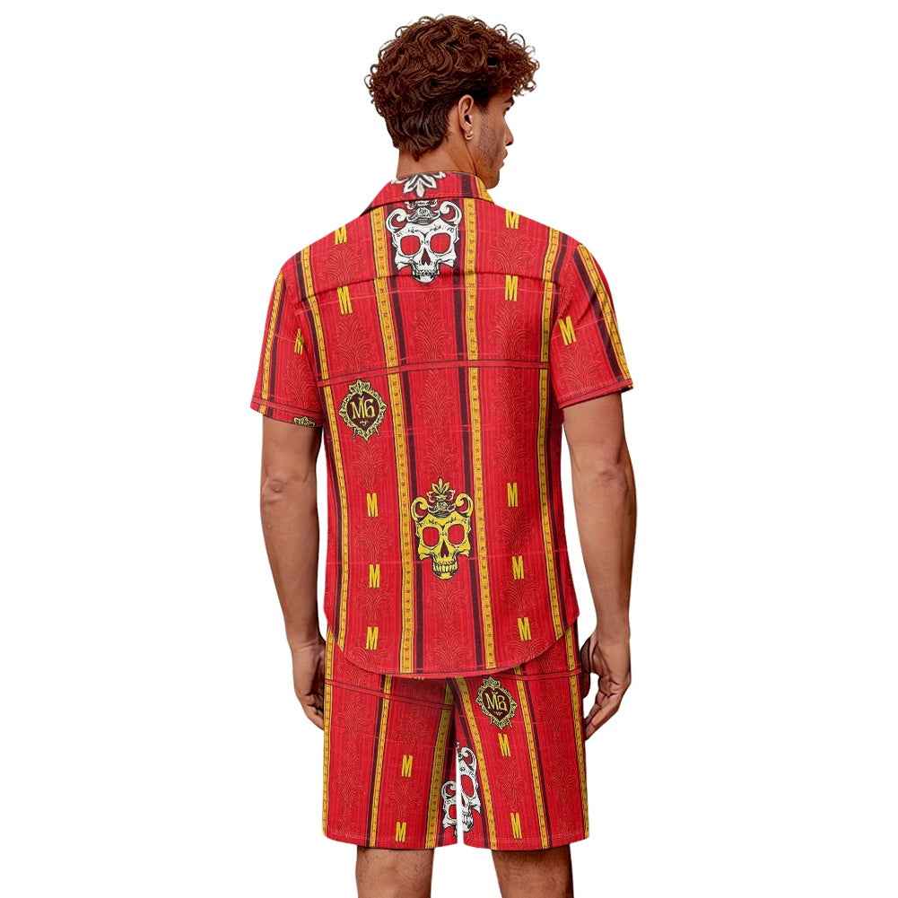 Men's Lounge Set - Two Piece Casual Shorts Outfit for Relaxation