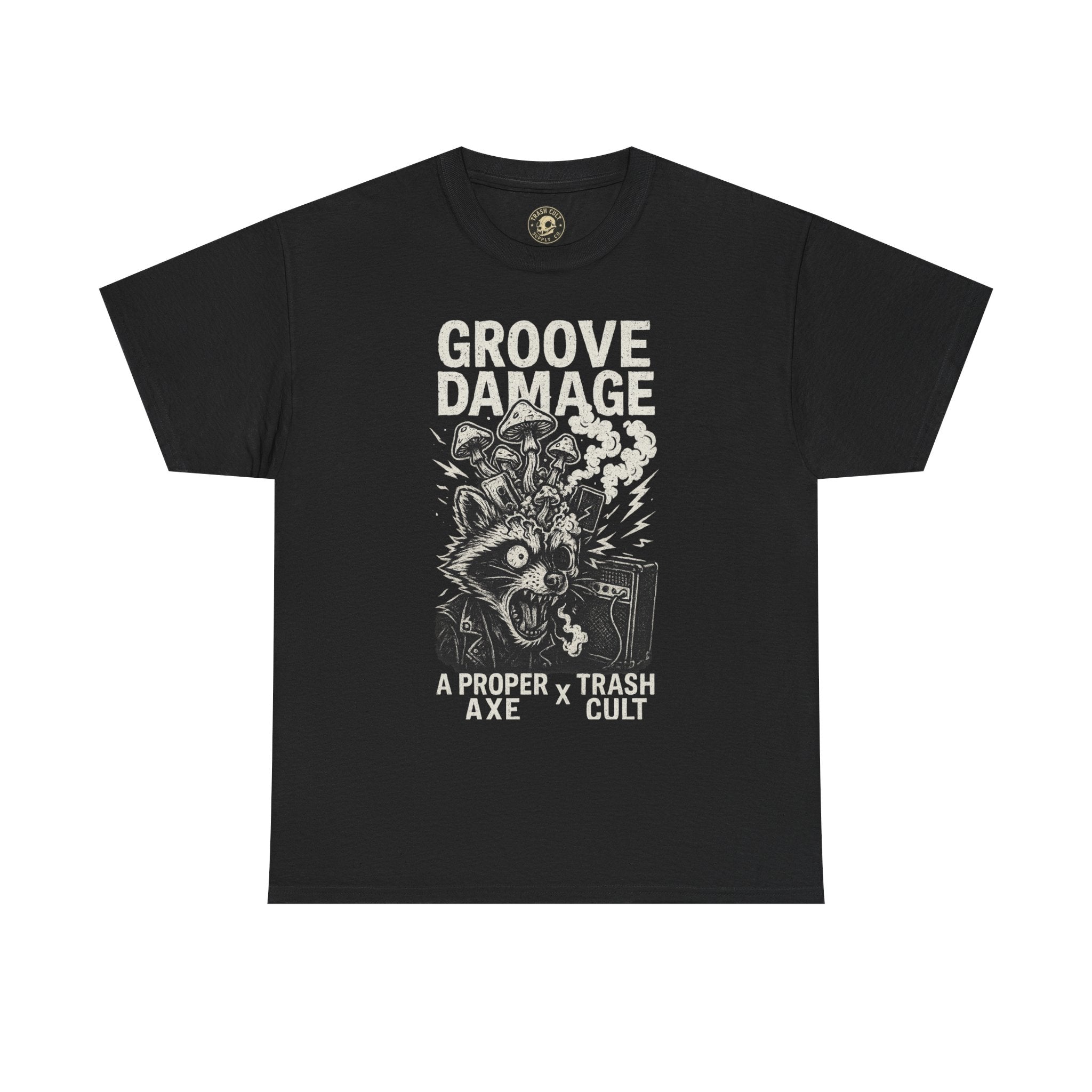 Groove Damage T-Shirt – A Proper Axe x Trash Cult Collab – Stoner Groove Punk Shirt
