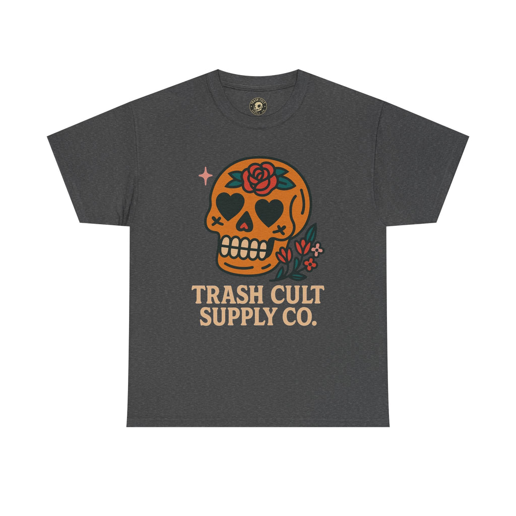 Sugar Skull T-Shirt – Trash Cult Supply Co. – Gildan 5000 Heavy Cotton Tee