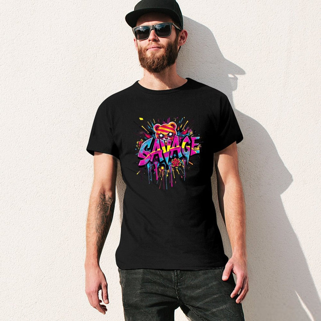 Tee for Men – "Savage" Graphic Streetwear Crown Co.