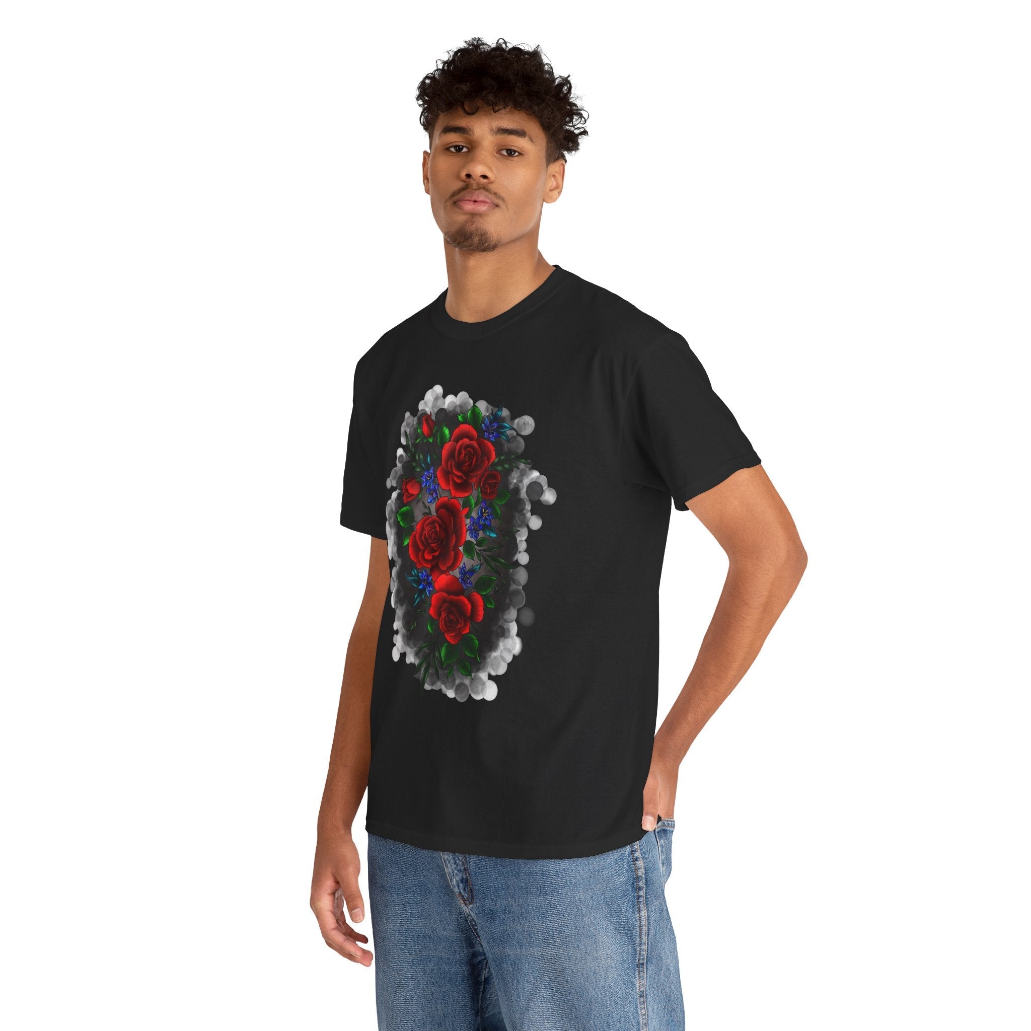 Floral Smoke Tattoo T-Shirt – Lara Davenport x Trash Cult Supply Co. Collab (Gildan 5000)