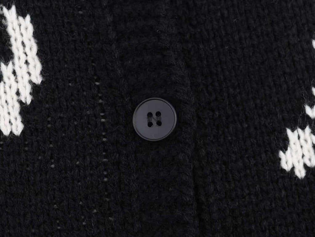 Question Mark Jacquard Knitted Sweater