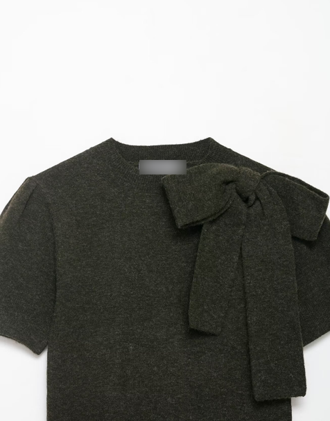 Solid Color Cardigan T-shirt