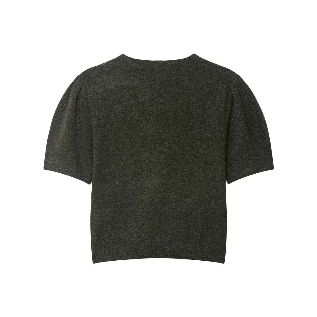 Solid Color Cardigan T-shirt