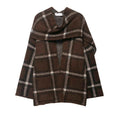 Plaid Knitted Sweater and Scarf