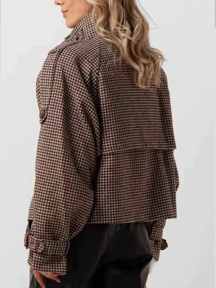 Retro Plaid Woolen Jacket MUNSIEUR New Arrivals