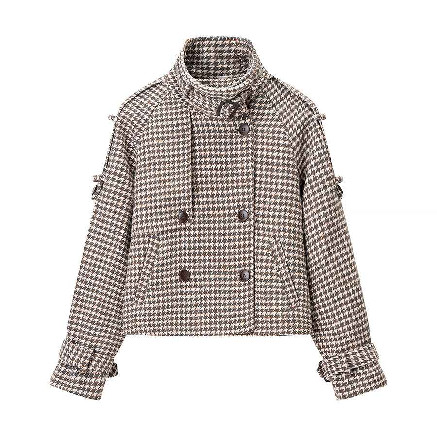 Retro Plaid Woolen Jacket MUNSIEUR New Arrivals