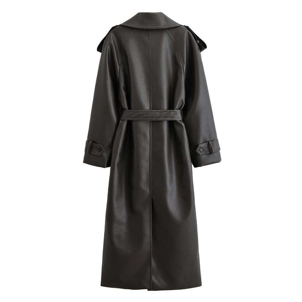 Elegant Heavy Faux Leather Jacket