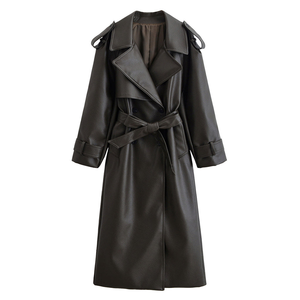 Elegant Heavy Faux Leather Jacket