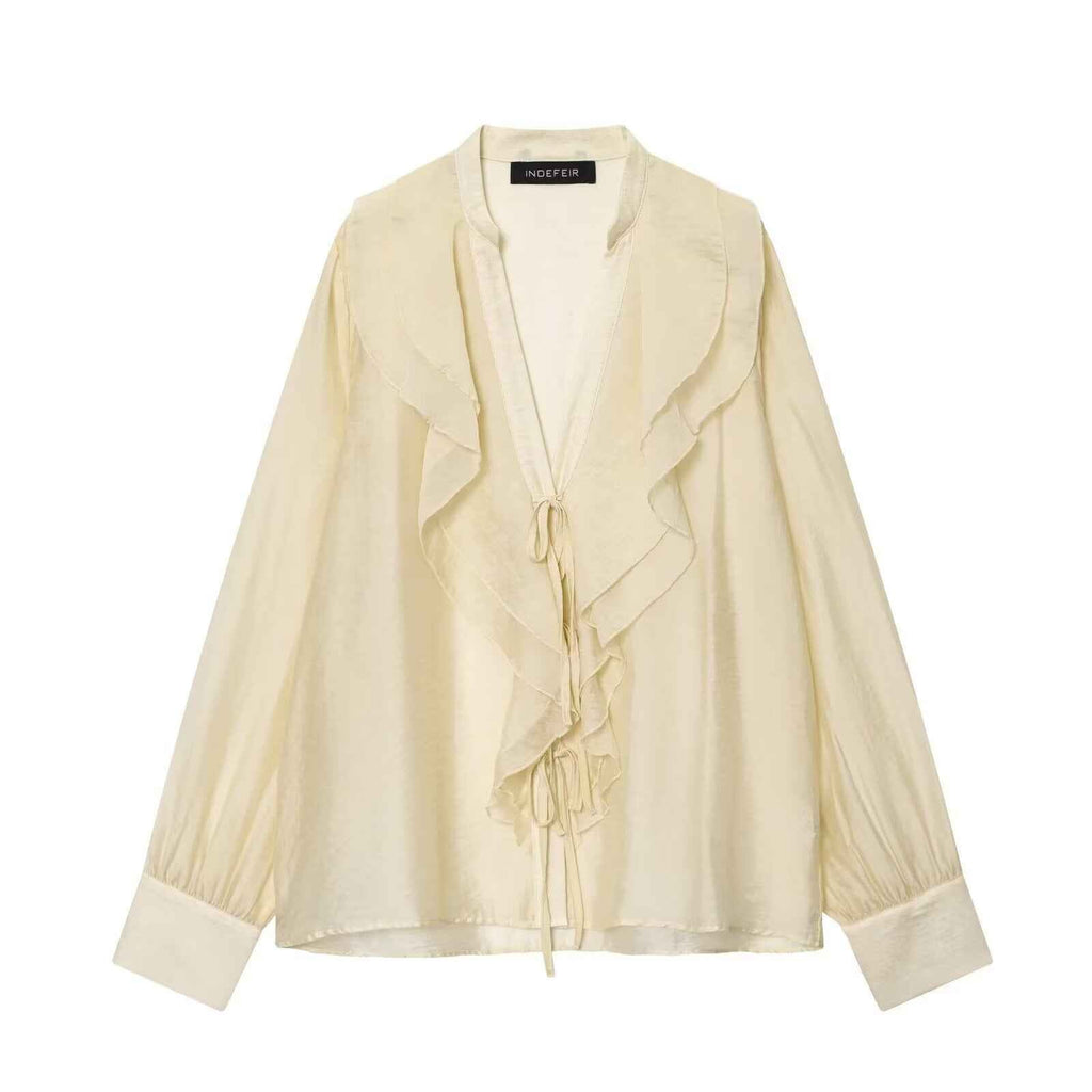 Women's Blouse Ruffled Loose Comfortable