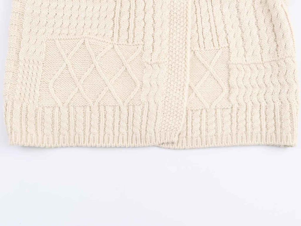 Retro Twist Sweater Asymmetric Knitted Cardigan