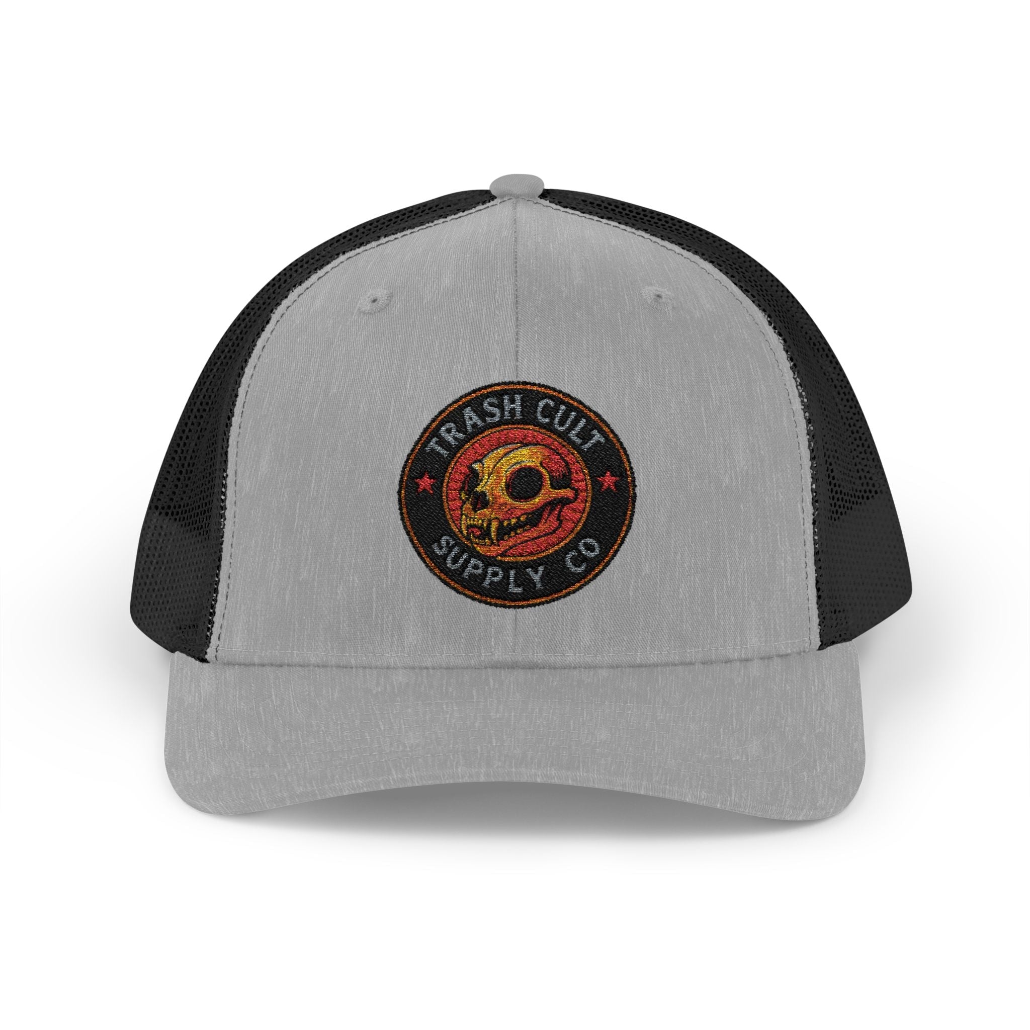 Trash Cult Supply Co. Trucker Hat – Embroidered Logo Snapback Cap