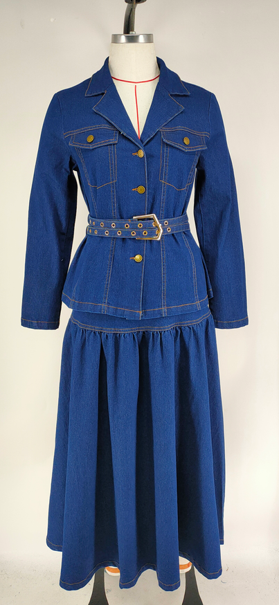 Women's Denim Skirt Set