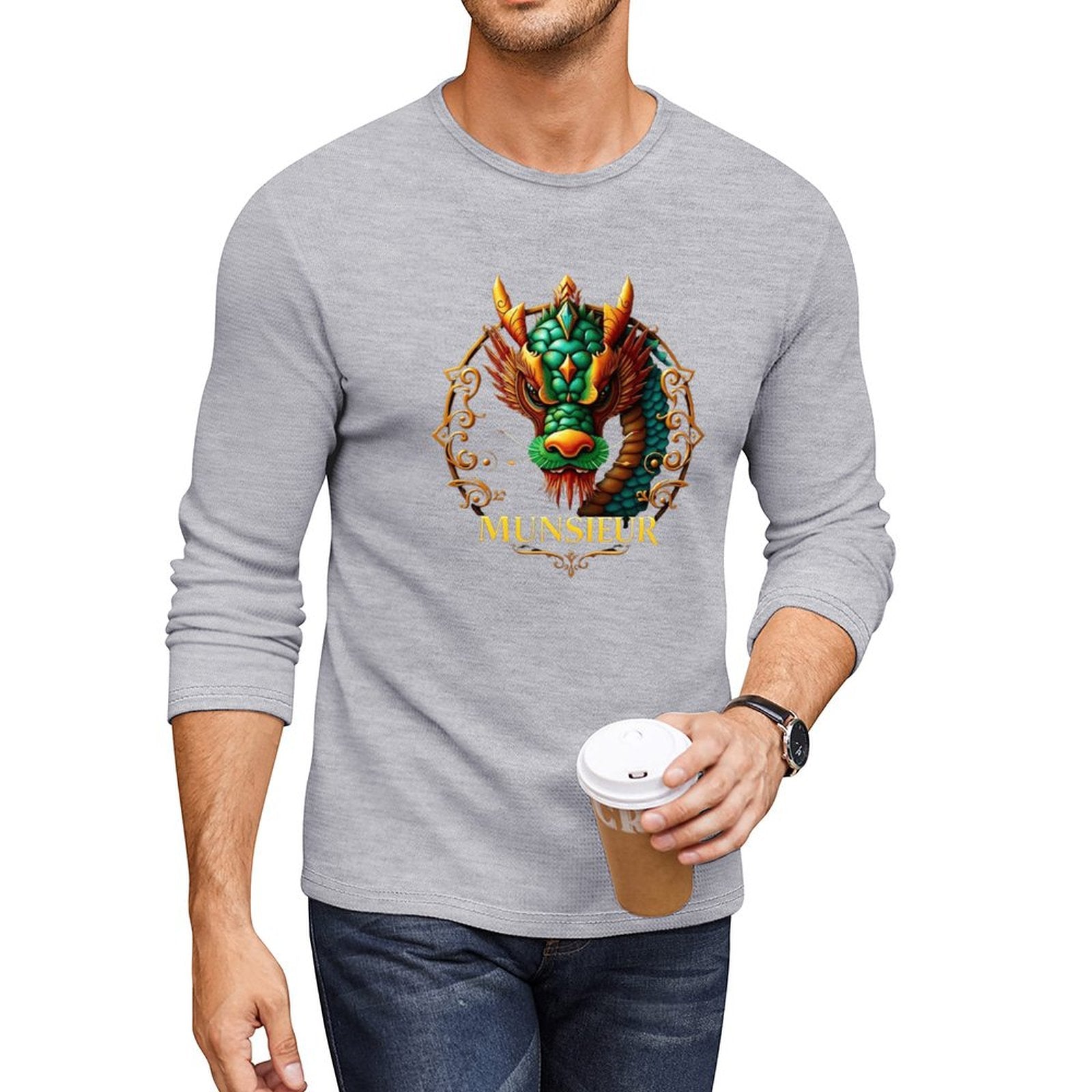 Munsieur Long Sleeve Tee for Men: Understated Elegance, Maximum Comfort