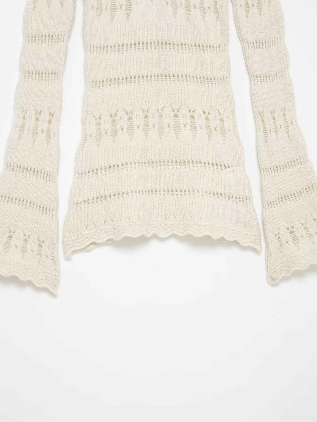 Hollow Cutout Shoulder Baring Sweater