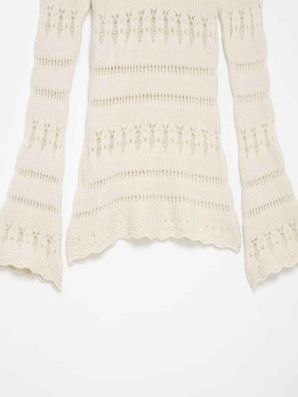 Hollow Cutout Shoulder Baring Sweater