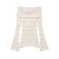 Hollow Cutout Shoulder Baring Sweater
