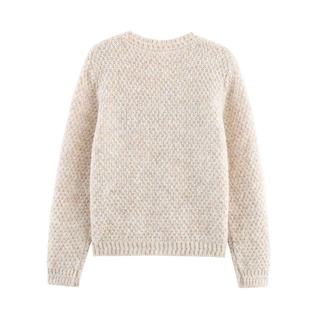 Special Yarn Blended Classic Button Long Sleeve Knitted Cardigan