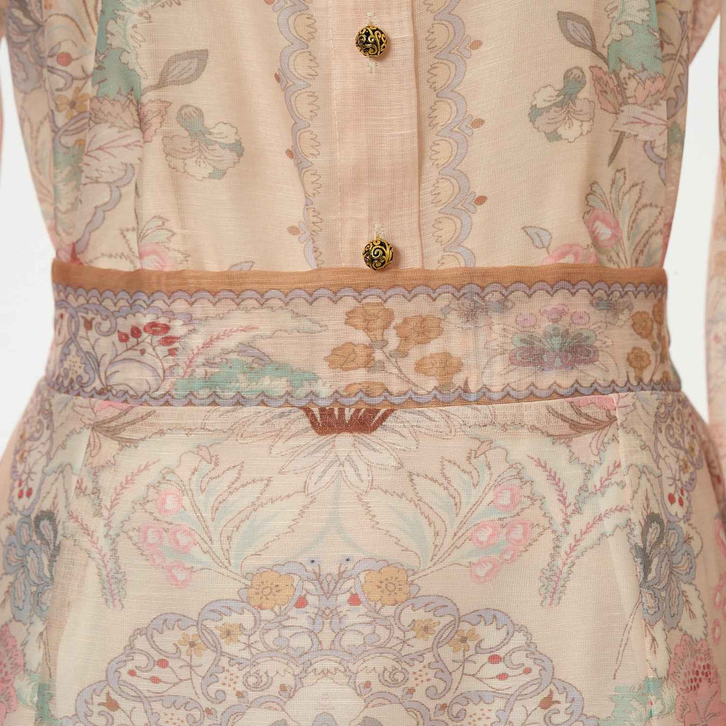 Women's Floral Patterned Blouse and Skirt Two Piece Sets