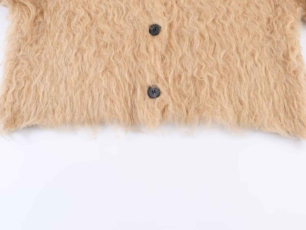 Casual Loose Single-Breasted Long Sleeve Knitwear Cardigan