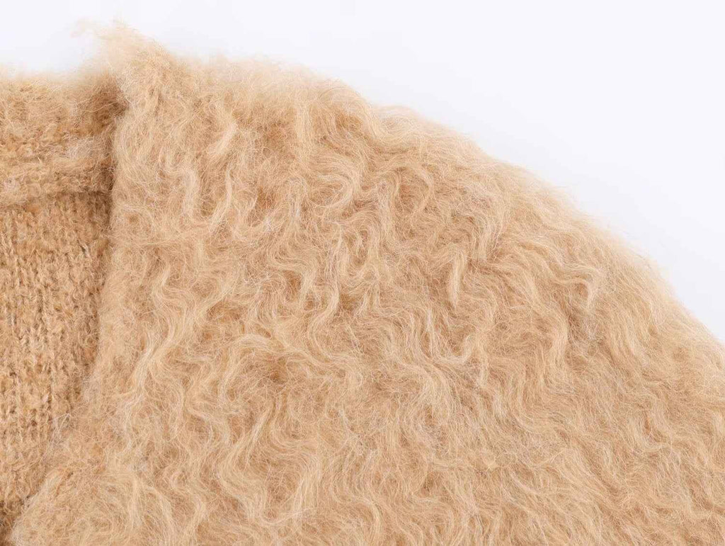 Casual Loose Single-Breasted Long Sleeve Knitwear Cardigan