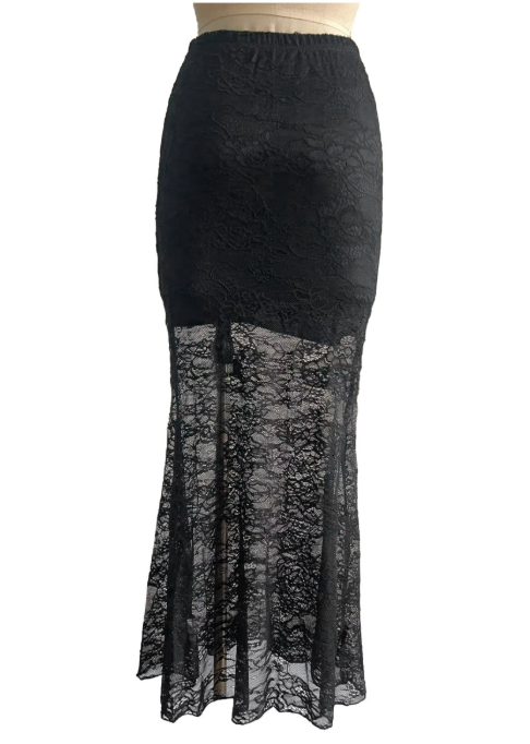 MUNSIEUR Lace Sheath Slimming Skirt