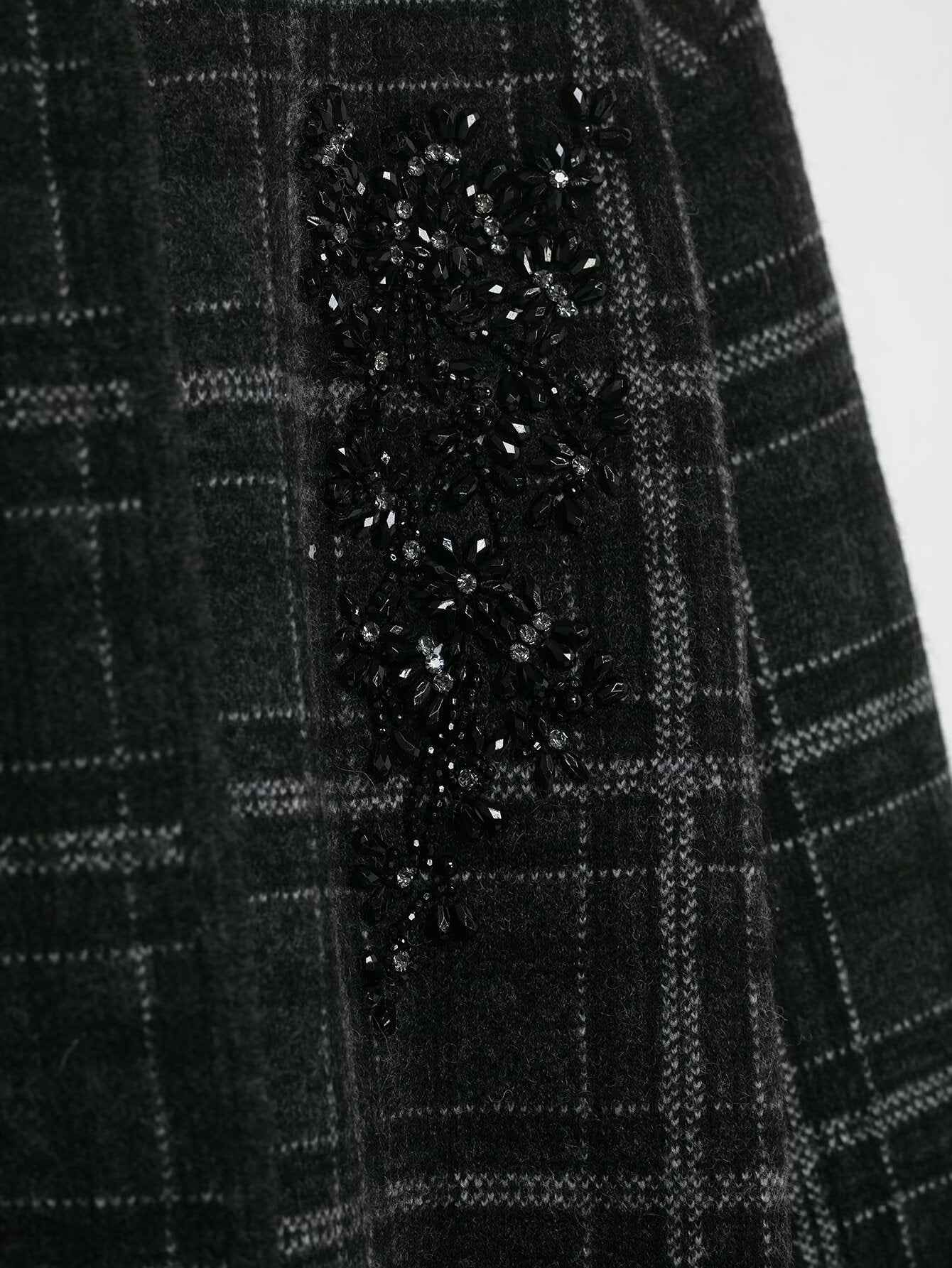 Plaid Knitted Jacket for Women