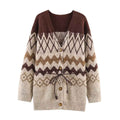 Retro Jacquard Knitted Jacket