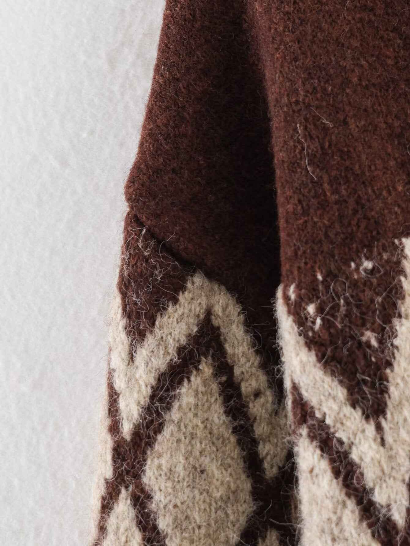 Retro Jacquard Knitted Jacket