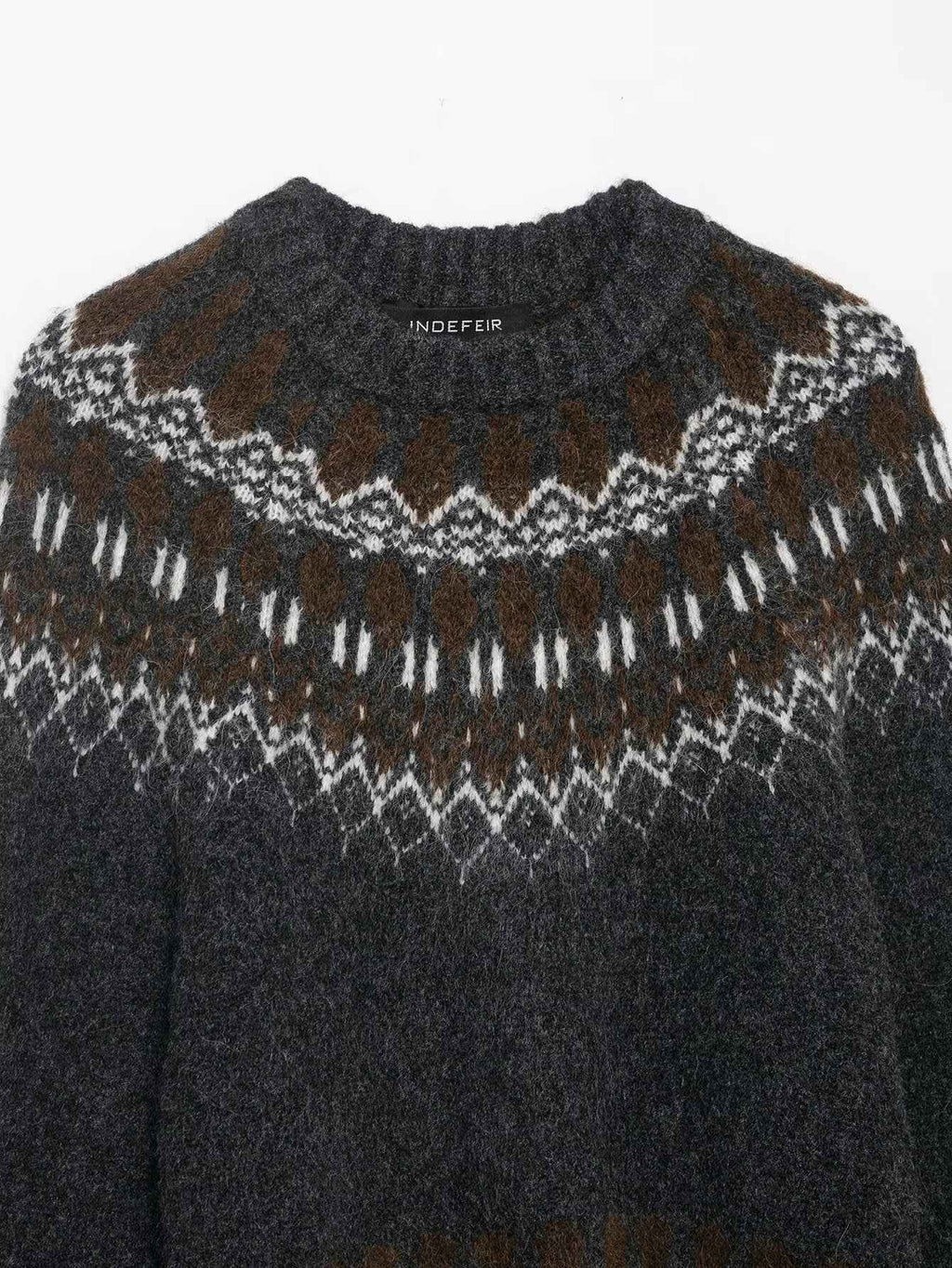 Lazy Retro Long Sleeve Jacquard Knitwear Sweater