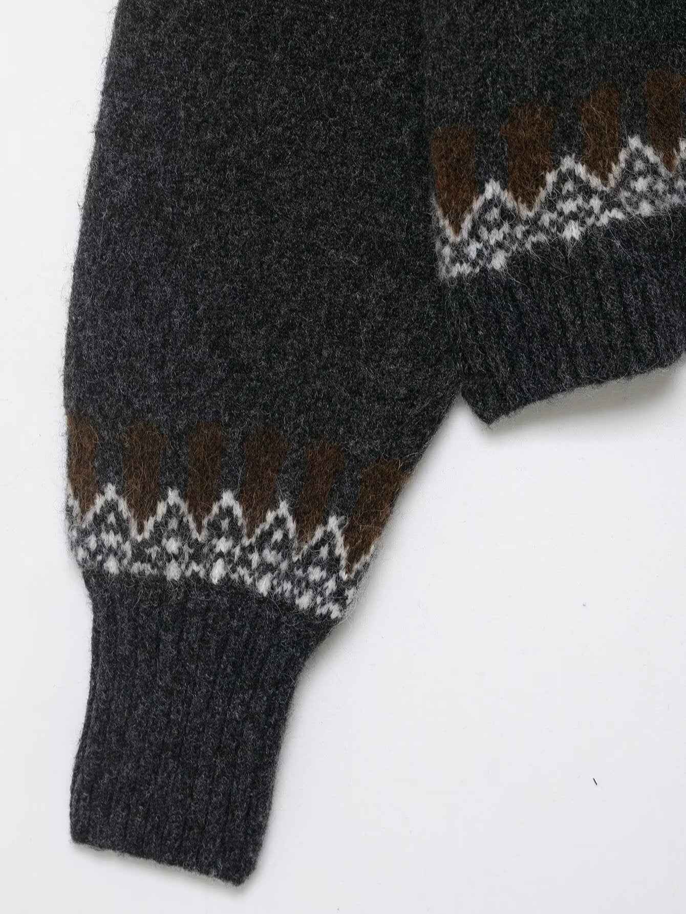 Lazy Retro Long Sleeve Jacquard Knitwear Sweater