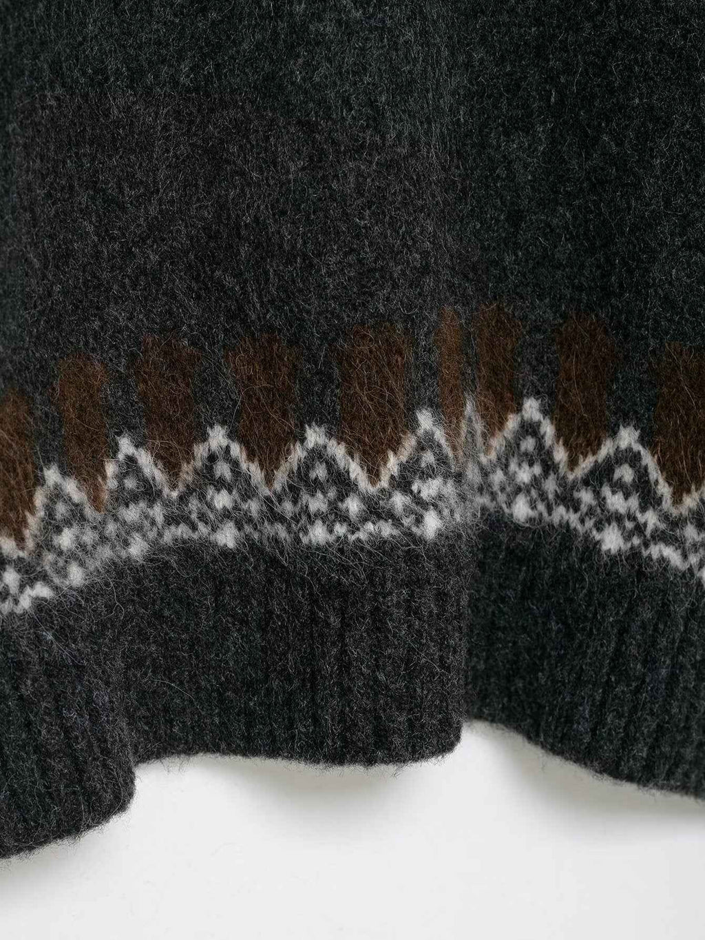 Lazy Retro Long Sleeve Jacquard Knitwear Sweater