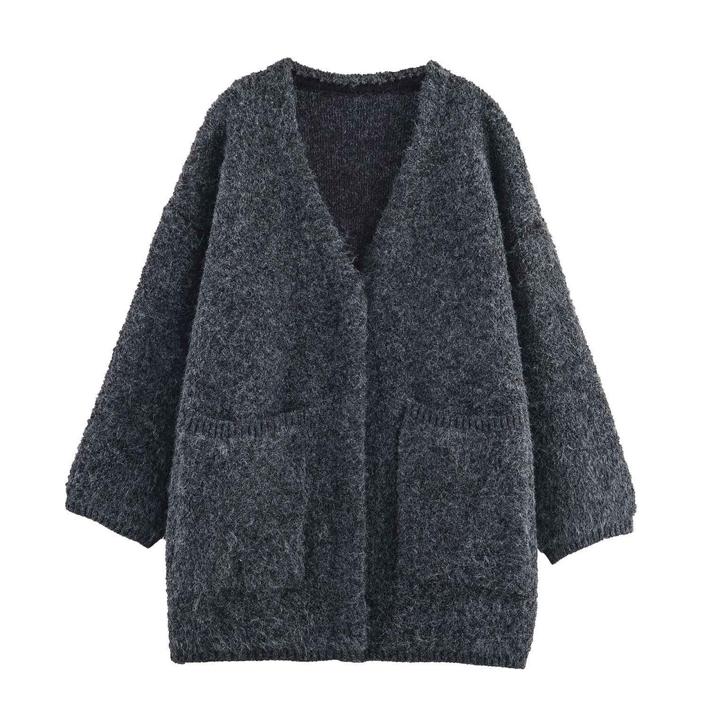 Spring Long Sleeve Cardigan Loose Knitted Sweater