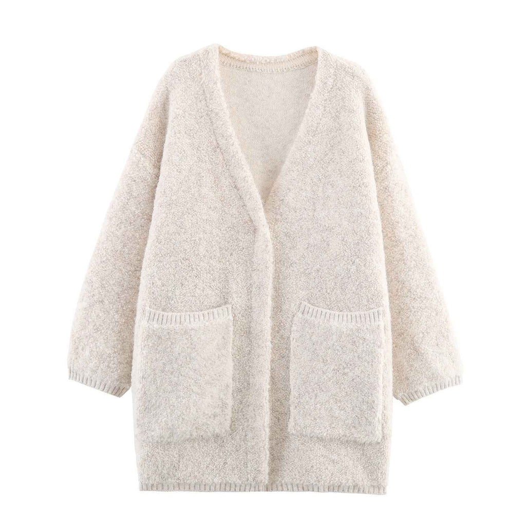 Spring Long Sleeve Cardigan Loose Knitted Sweater