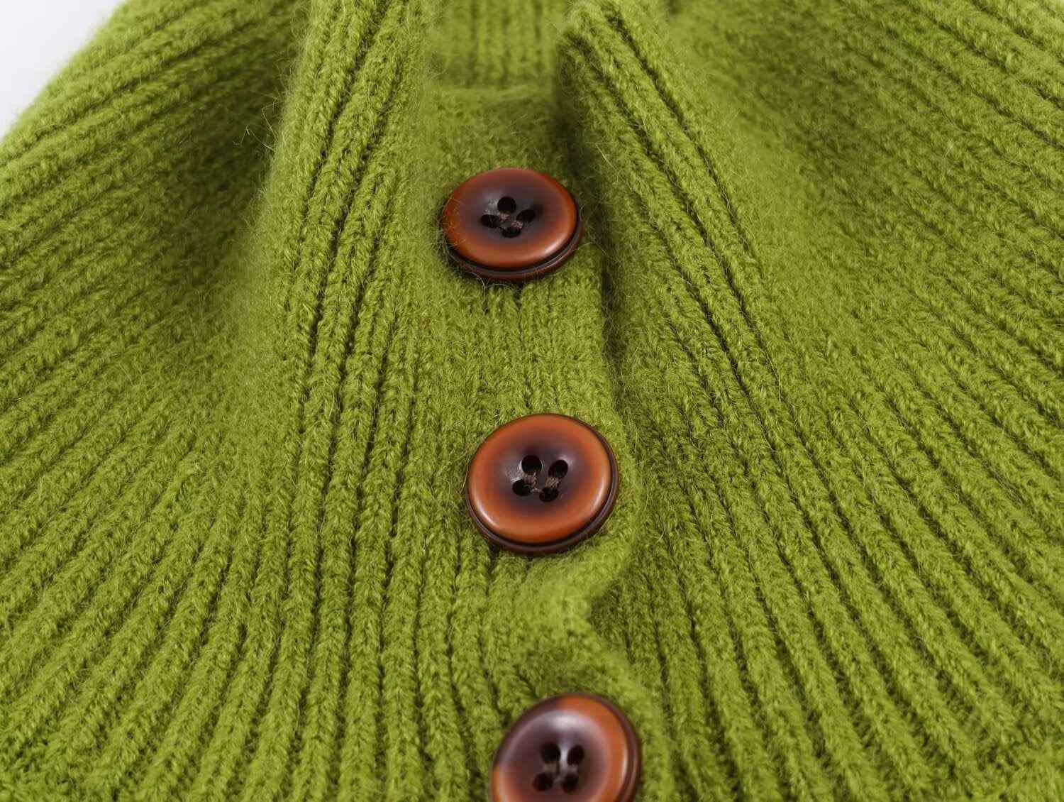 Women Clothing Square Collar Knitted Cardigan Sweater