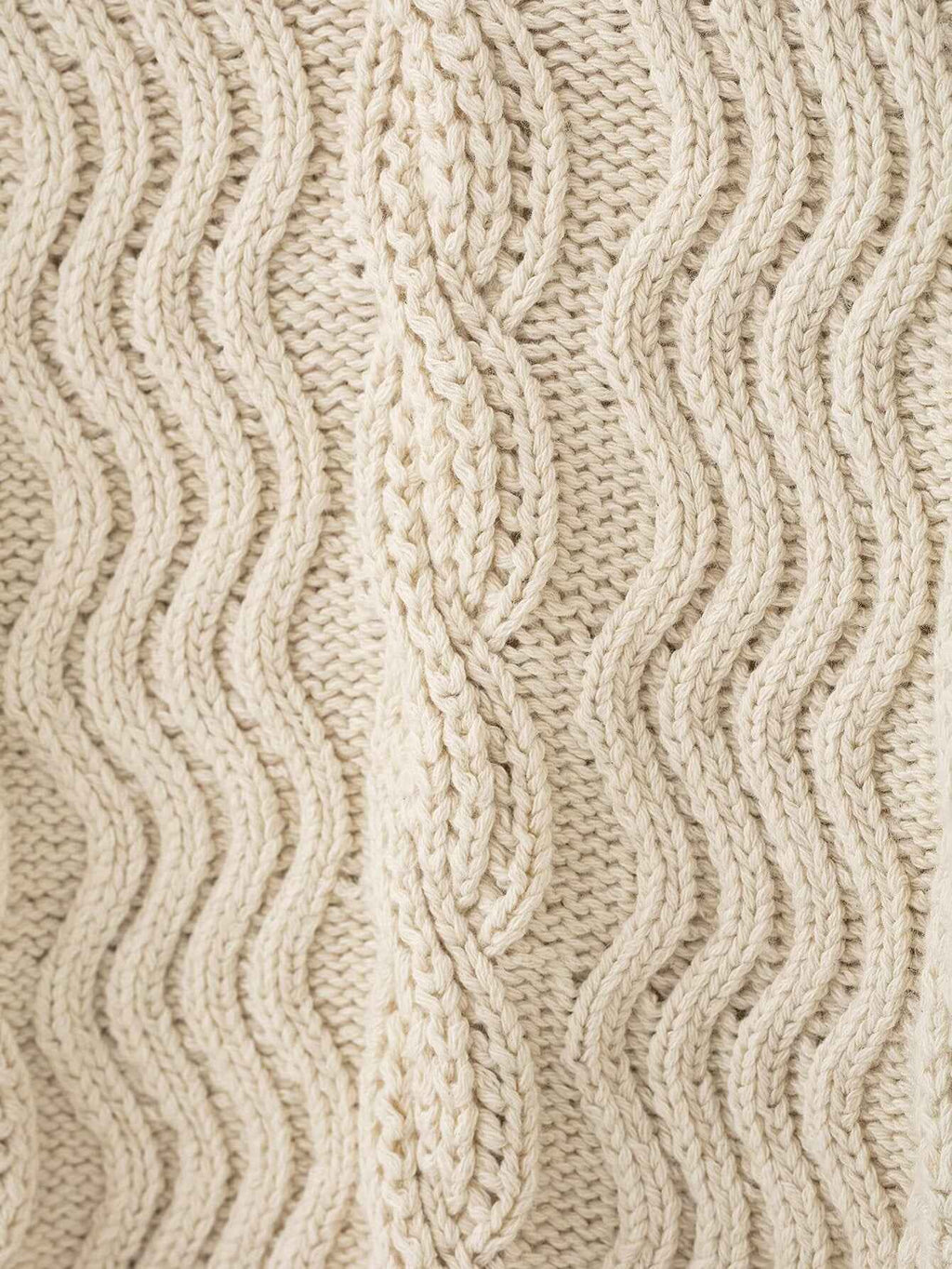 All Match Beige Twisted Turtleneck Sweater