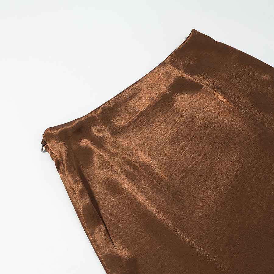Lace Stitching Midi Skirt