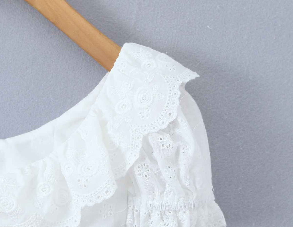 Bubble Sleeve Blouse Women's Elegance Retro