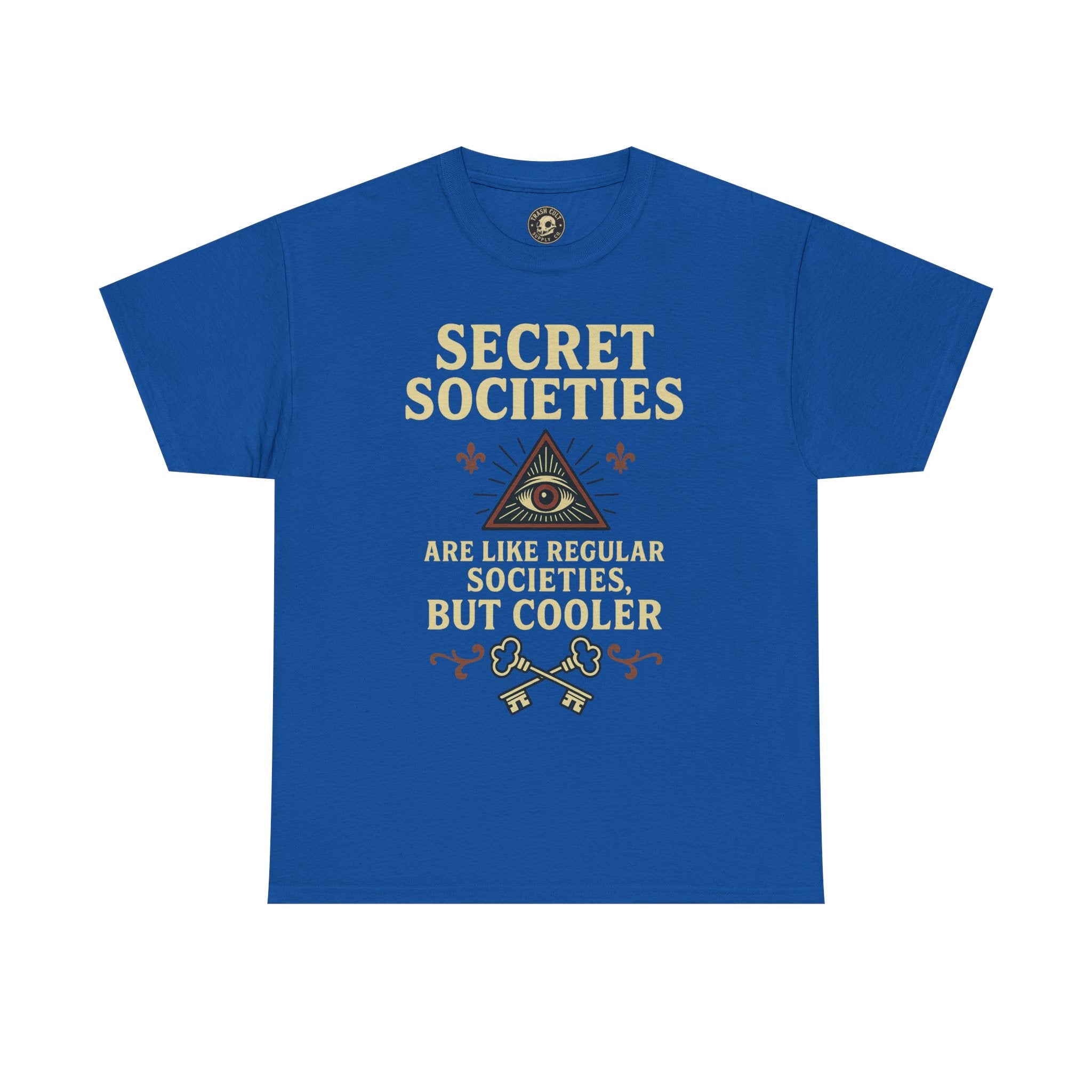 Secret Societies Shirt – Illuminati Eye Graphic Tee – Gildan 5000 Soft Cotton – Trash Cult Vintage Design