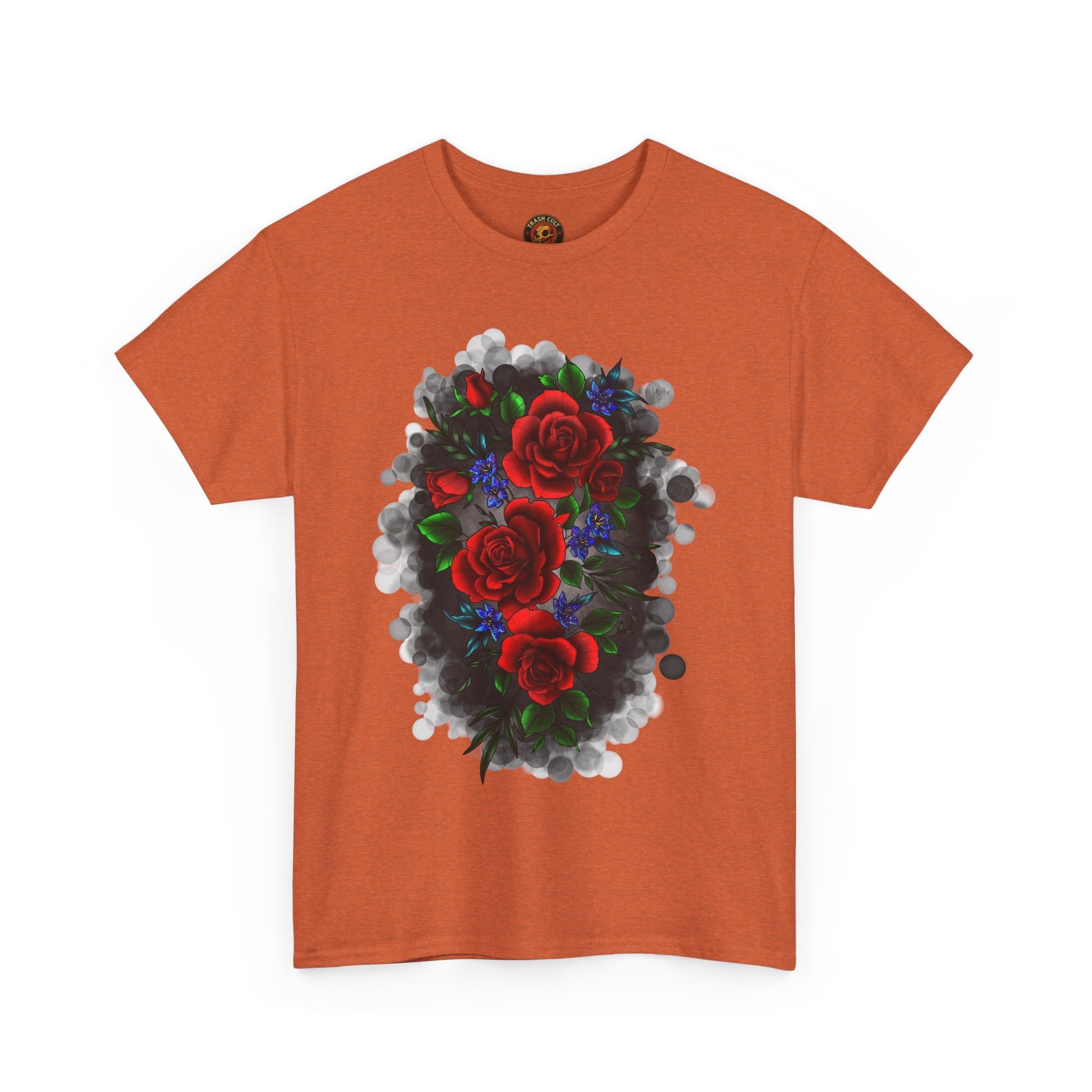 Floral Smoke Tattoo T-Shirt – Lara Davenport x Trash Cult Supply Co. Collab (Gildan 5000)