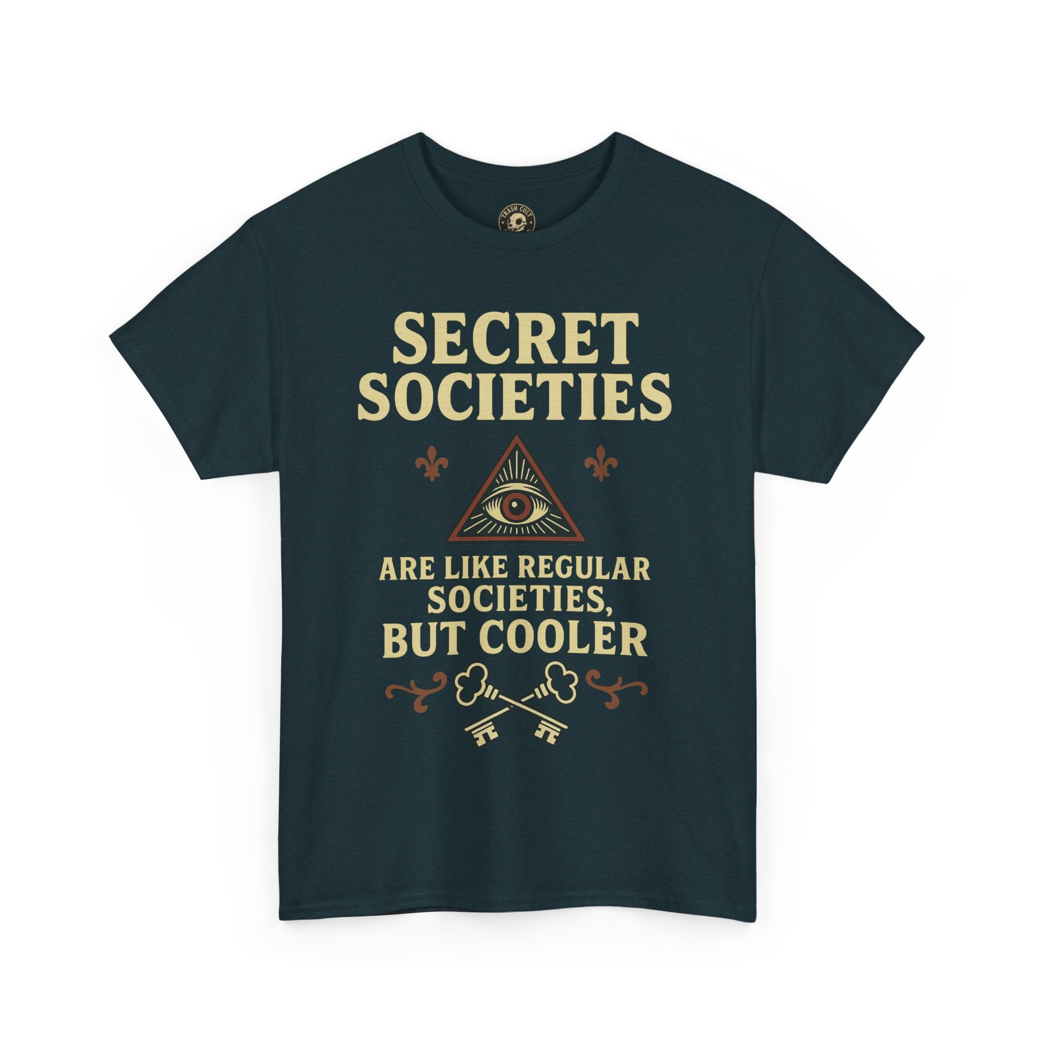 Secret Societies Shirt – Illuminati Eye Graphic Tee – Gildan 5000 Soft Cotton – Trash Cult Vintage Design