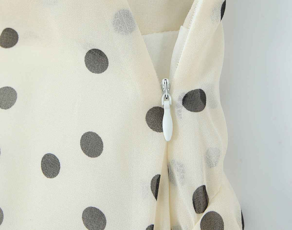 Asymmetric Skirt Ruffled Polka Dot Skirt
