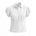 Slim Collared Puff Sleeve T-shirt