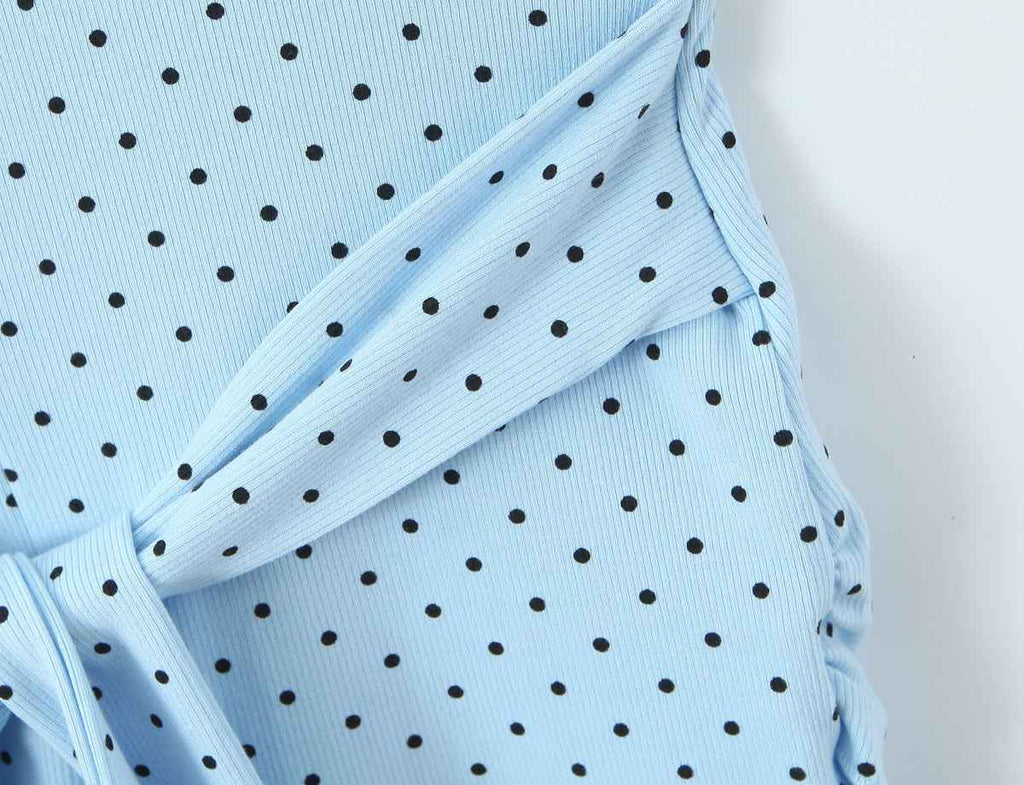 Lace Stitching Polka Dot Romper