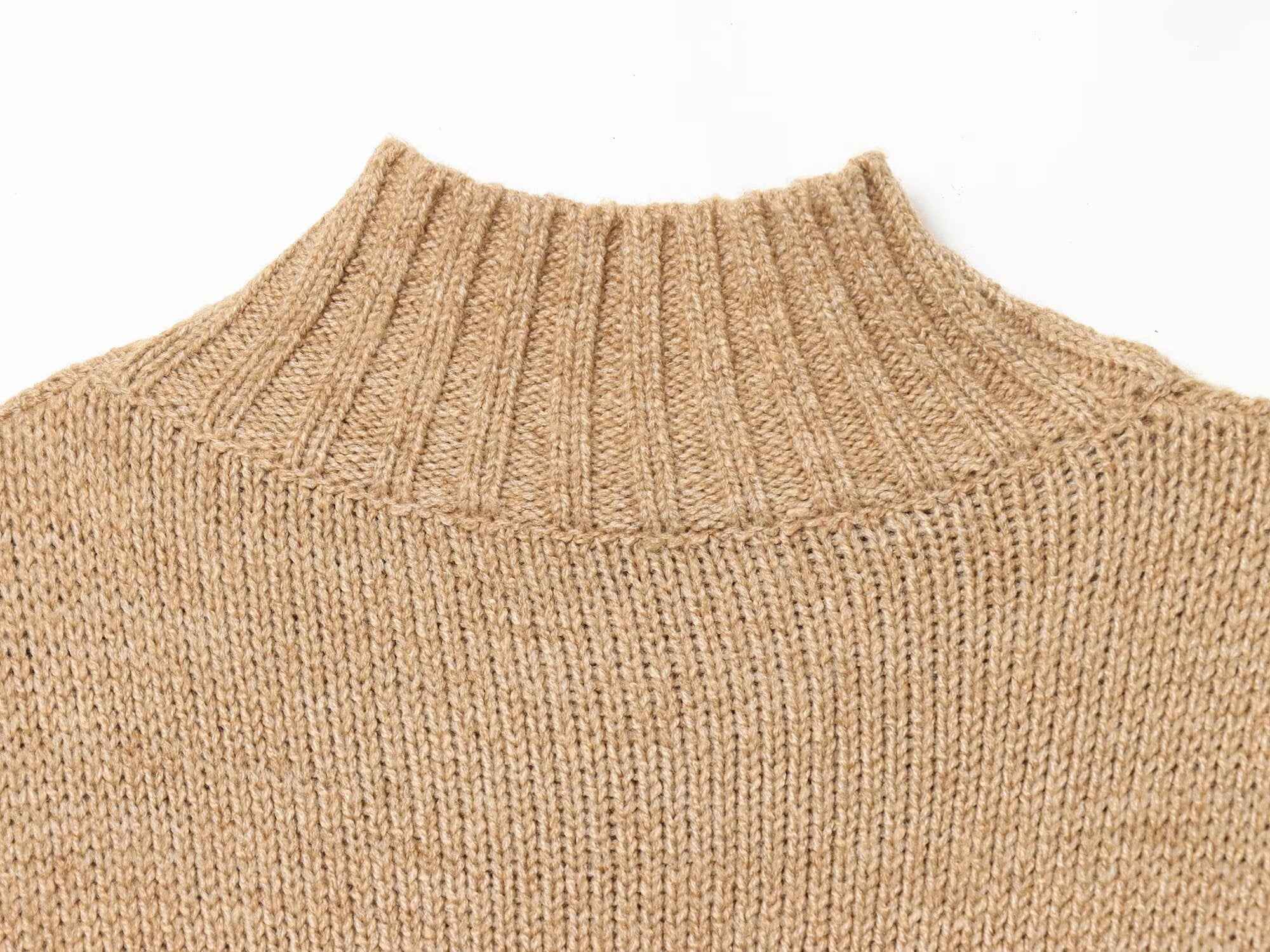 French Minimalist Sleeveless Turtleneck T-shirt